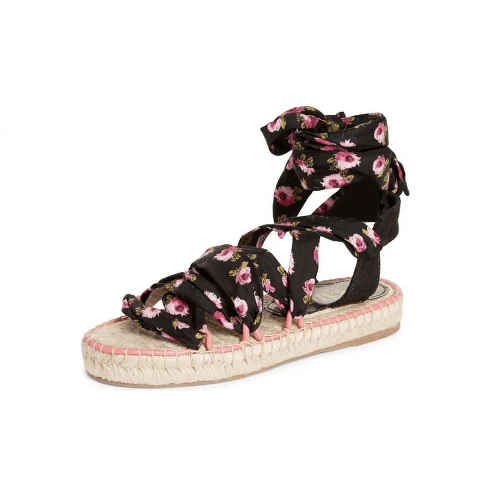 Prada Wrap-around Espadrille Platform Sandal